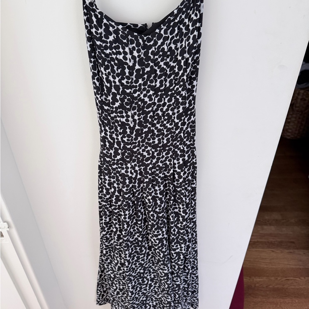 Banana Republic Black and White Spotted Dress
